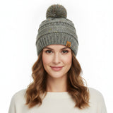 Wrapables Warm Knit Confetti Beanie with Pom Pom