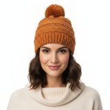 Wrapables Warm Knit Confetti Beanie with Pom Pom