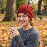 Wrapables Two Tone Knit Beanie Cap Hat