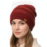 Wrapables Two Tone Knit Beanie Cap Hat