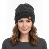 Wrapables Two Tone Knit Beanie Cap Hat
