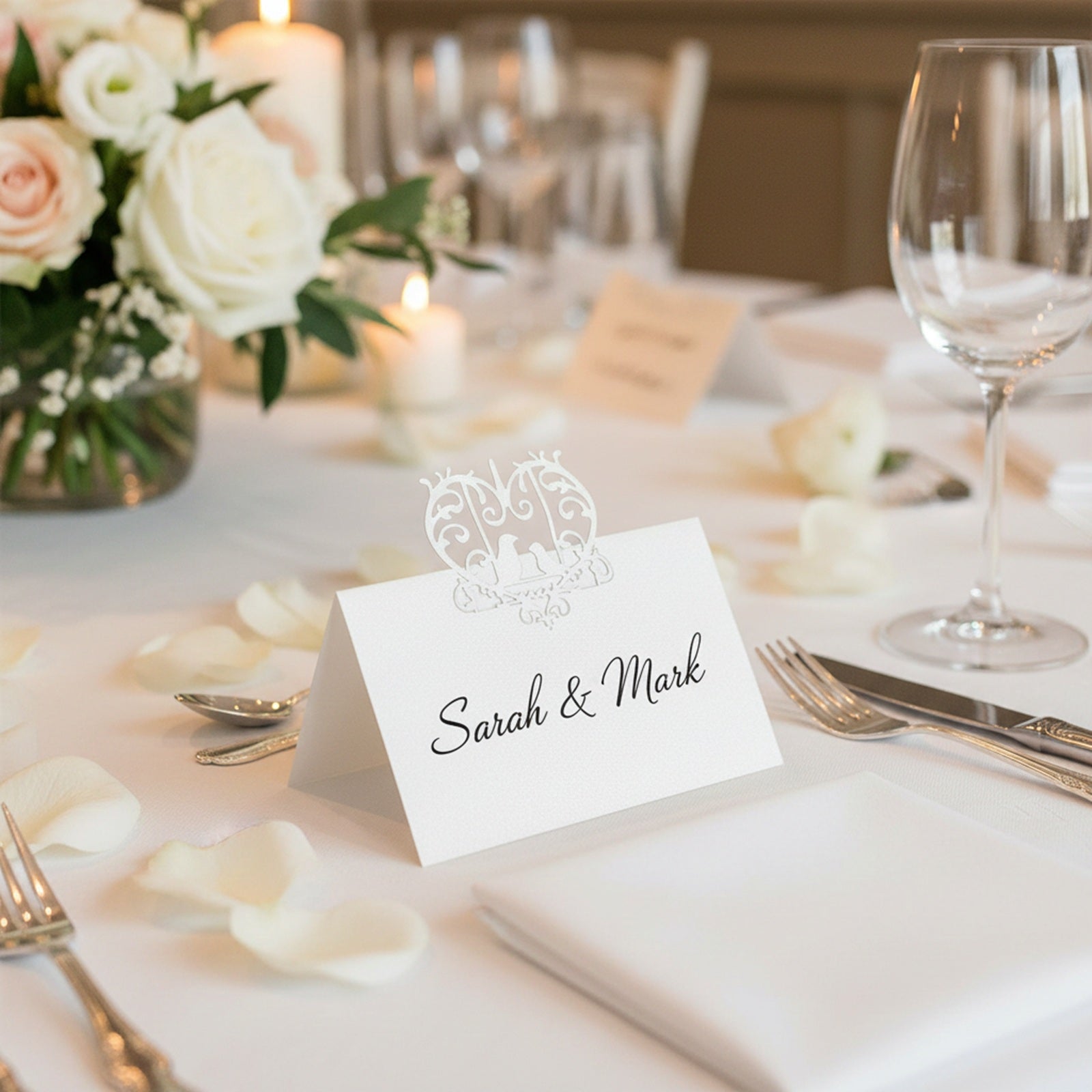 Wrapables Love Birds Wedding Decor Table Name Place Cards (Set of 50)