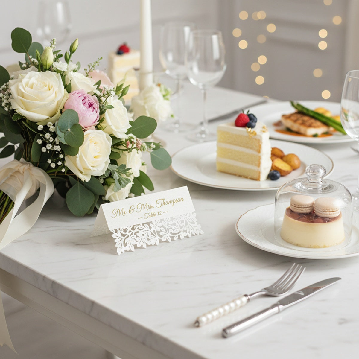 Wrapables Vines Wedding Decor Table Name Place Cards (Set of 50)