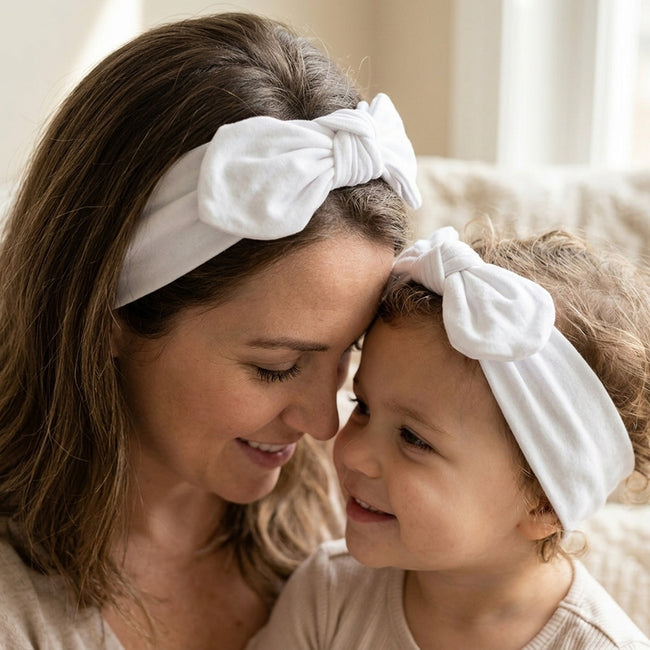 Wrapables Mommy and Me Boho Headband Headwrap, Red White and Blue