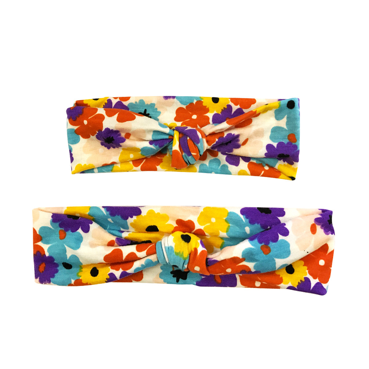 Wrapables Mommy and Me Boho Headband Headwrap, Floral Fun