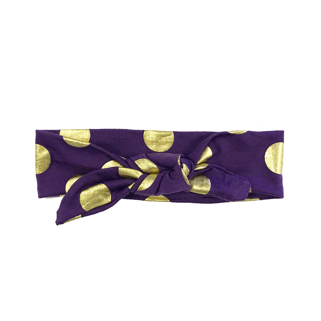 Wrapables Girls Boho Knotted Headband Headwrap (Set of 4), Purple Passion