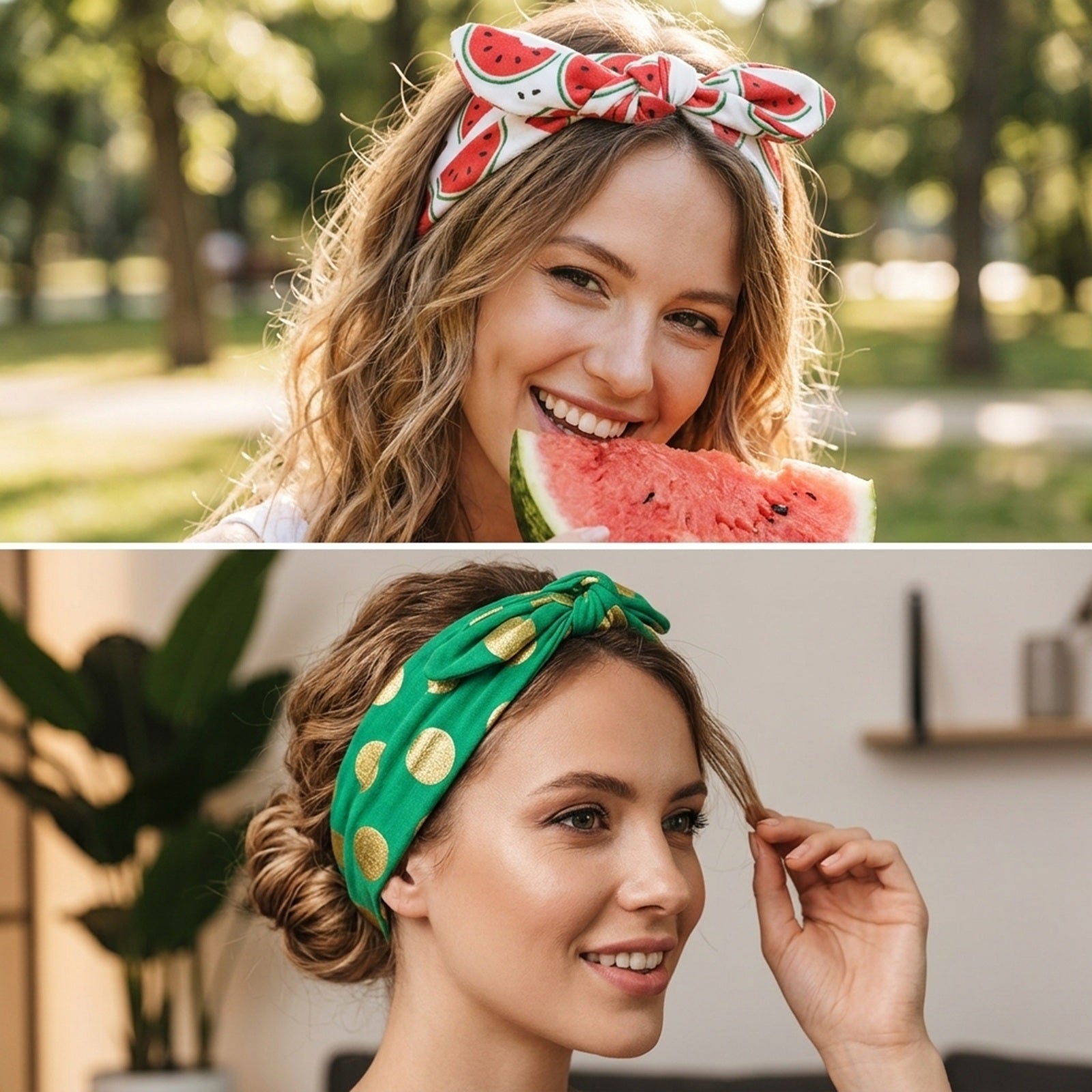 Wrapables Girls Boho Knotted Headband Headwrap (Set of 4)
