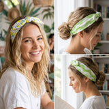 Wrapables Girls Boho Knotted Headband Headwrap (Set of 4), Fruity