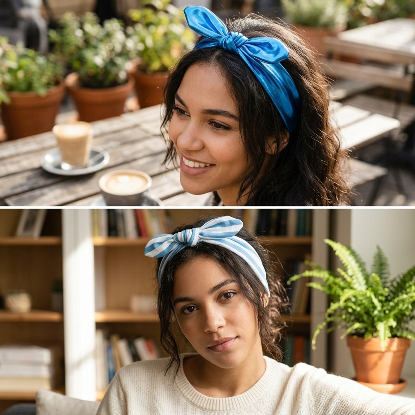 Wrapables Girls Boho Knotted Headband Headwrap (Set of 4)
