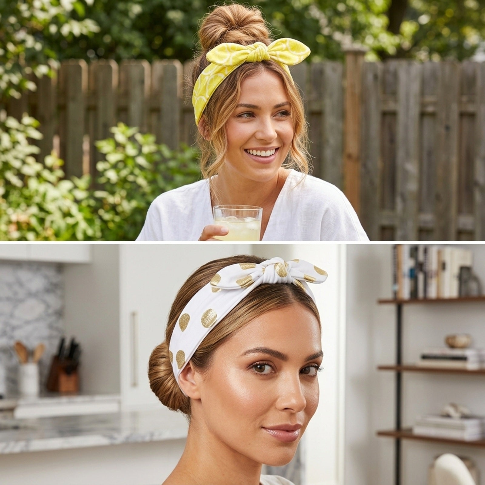 Wrapables Girls Boho Knotted Headband Headwrap (Set of 4)