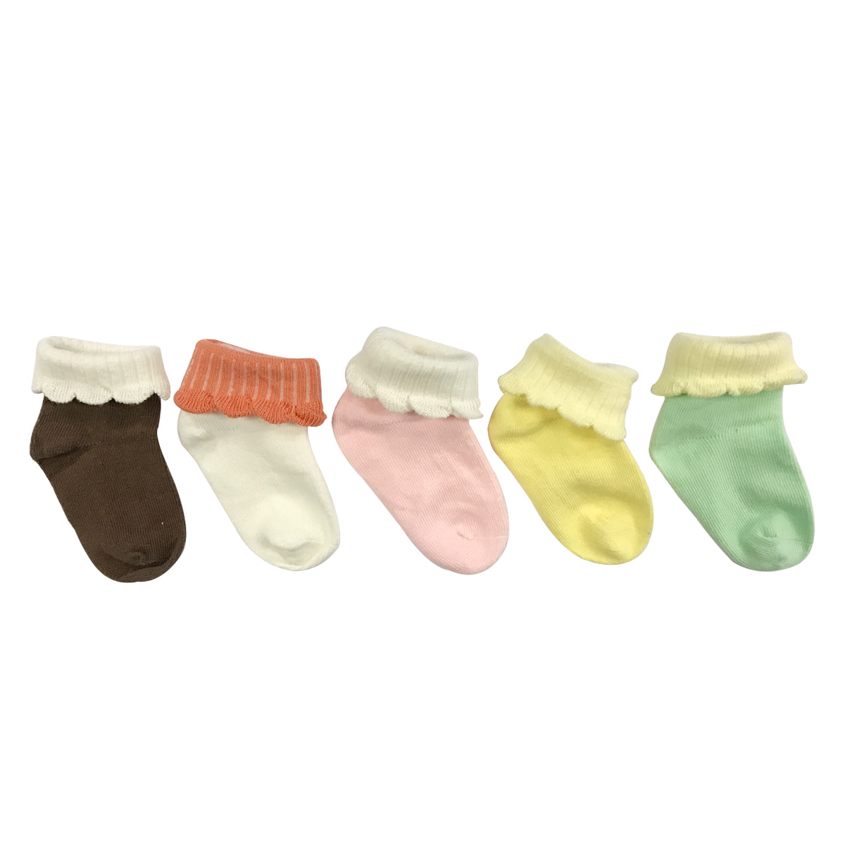 Wrapables Macaroon Color Baby Socks (Set of 5)