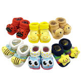 Wrapables Cute 3D Cartoon Anti-Skid Baby Booties Sock Slipper Shoes (Set of 6), 3D Cartoon