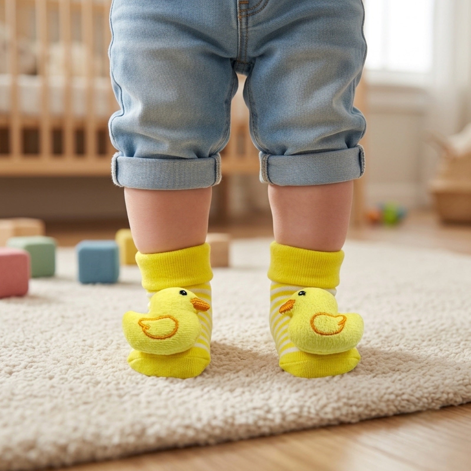Wrapables Cute 3D Cartoon Anti-Skid Baby Booties Sock Slipper Shoes (Set of 6)