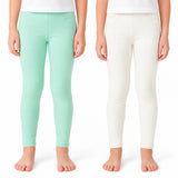 Wrapables Faux Jean Skinny Leggings for Girls (Set of 2)