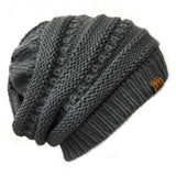 Wrapables Slouchy Winter Beanie Cap Hat, Charcoal Gray