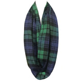 Wrapables Plaid Print Infinity Scarf, Blue and Green