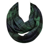 Wrapables Plaid Print Infinity Scarf, Blue and Green