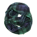 Wrapables Plaid Print Infinity Scarf, Blue and Green