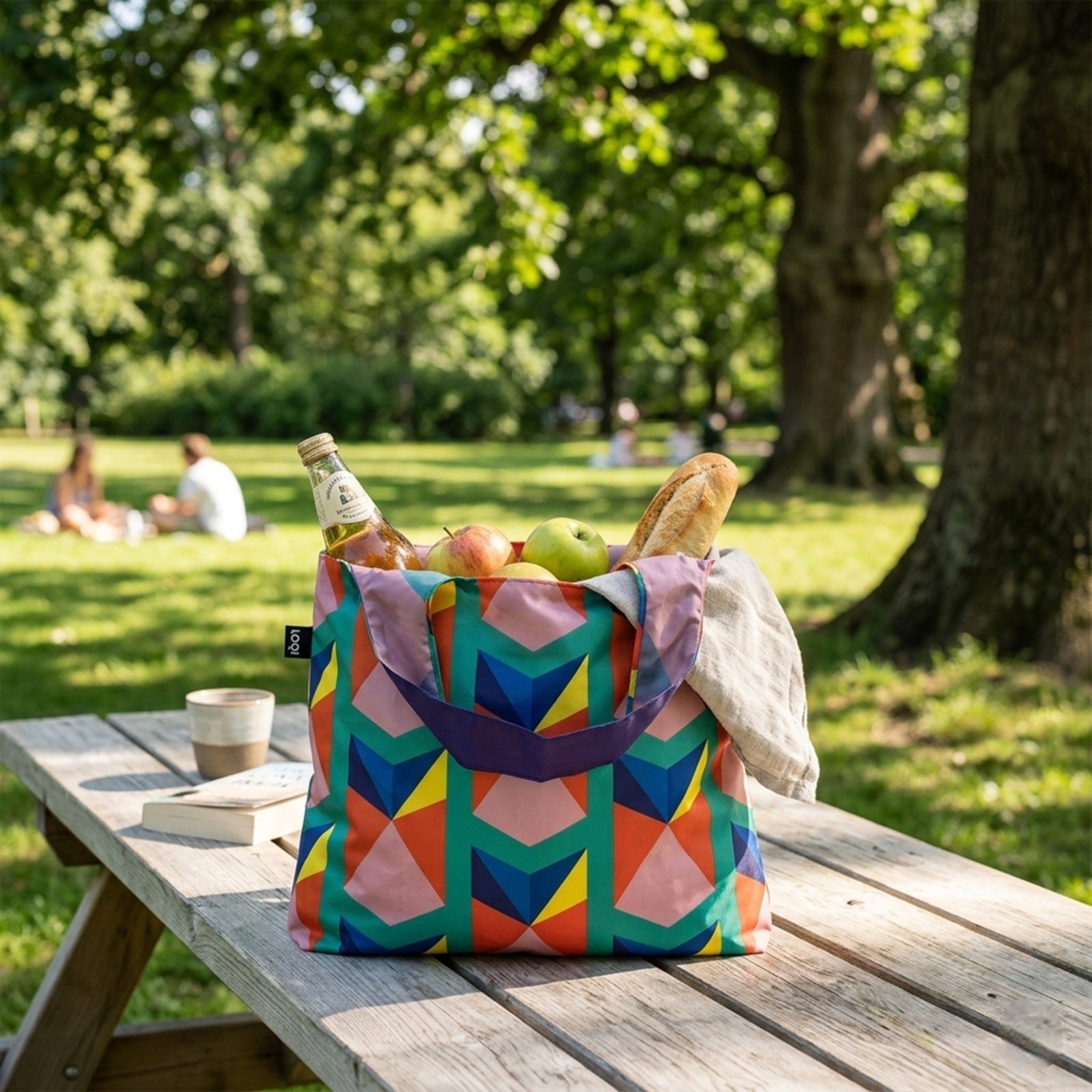 LOQI Geometric2 Triangles Reusable Shopping Bag