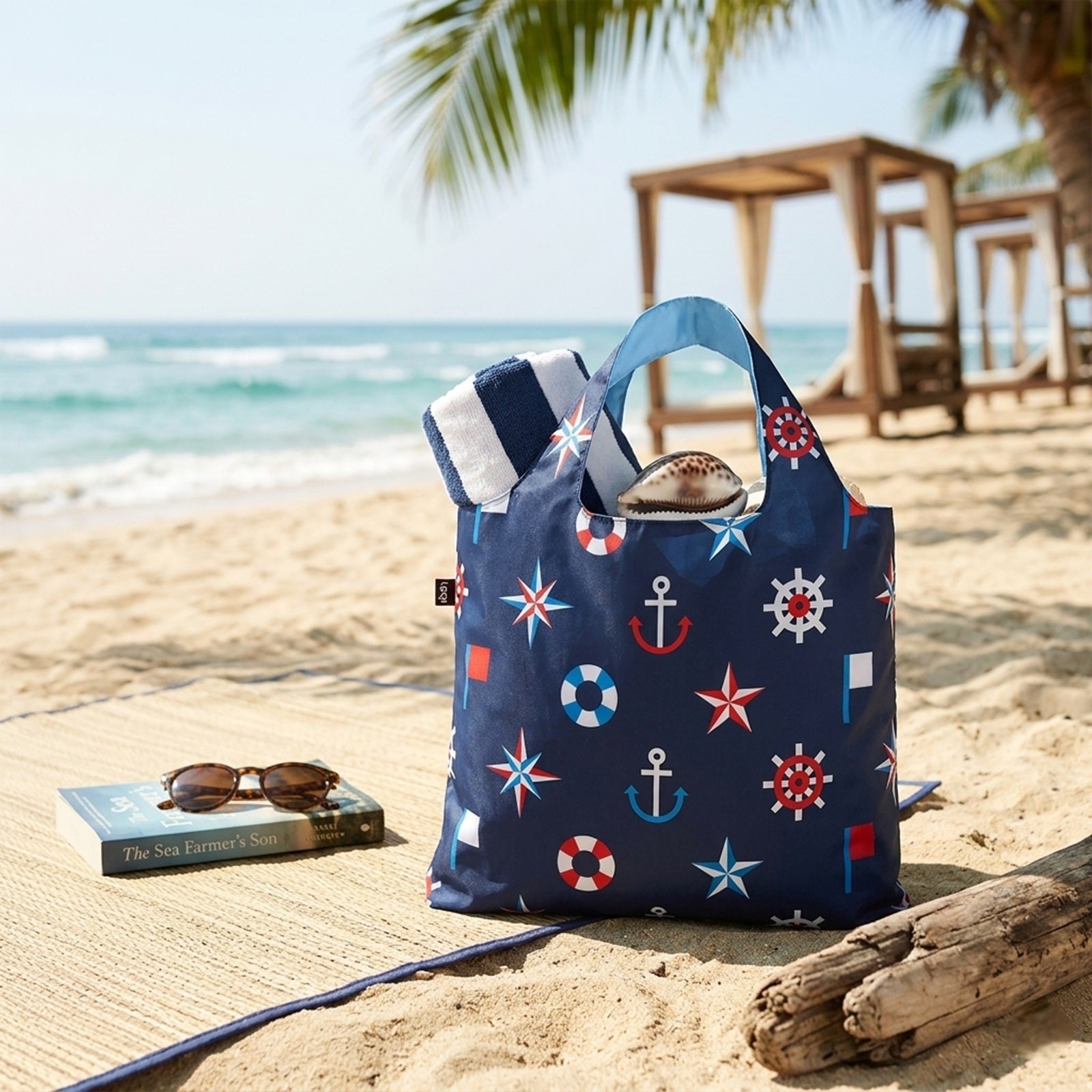LOQI Nautical Classic Reusable Shopping Bag