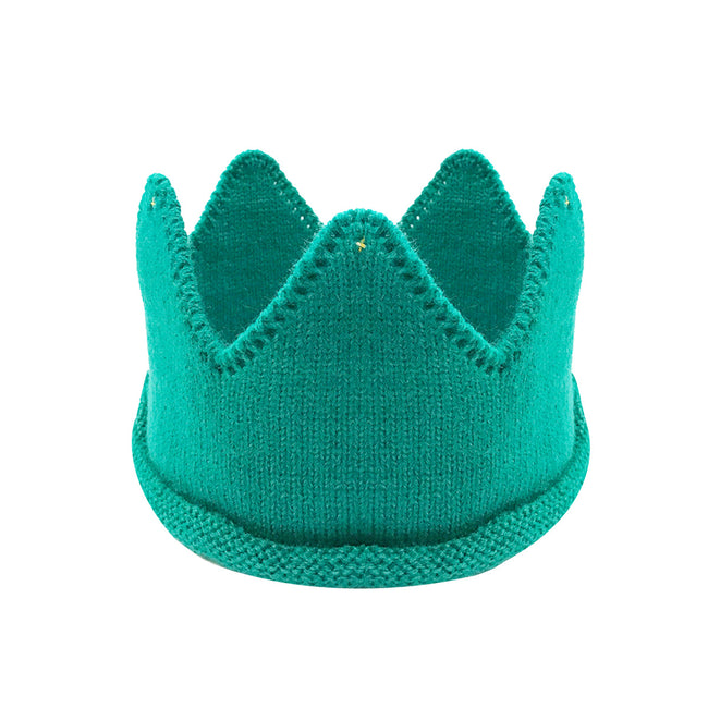 Wrapables Baby Boy & Girl Birthday Party Knitted Crown Headband Beanie Cap Hat, Teal