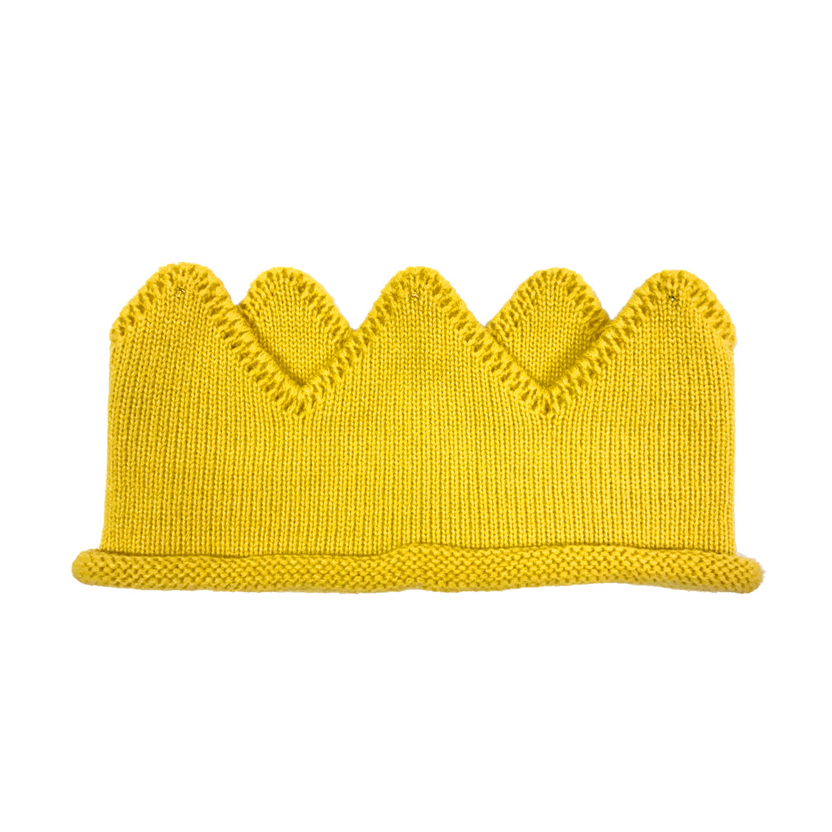 Wrapables Baby Boy & Girl Birthday Party Knitted Crown Headband Beanie Cap Hat, Yellow