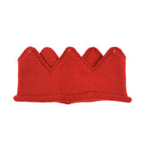 Wrapables Baby Boy & Girl Birthday Party Knitted Crown Headband Beanie Cap Hat, Red