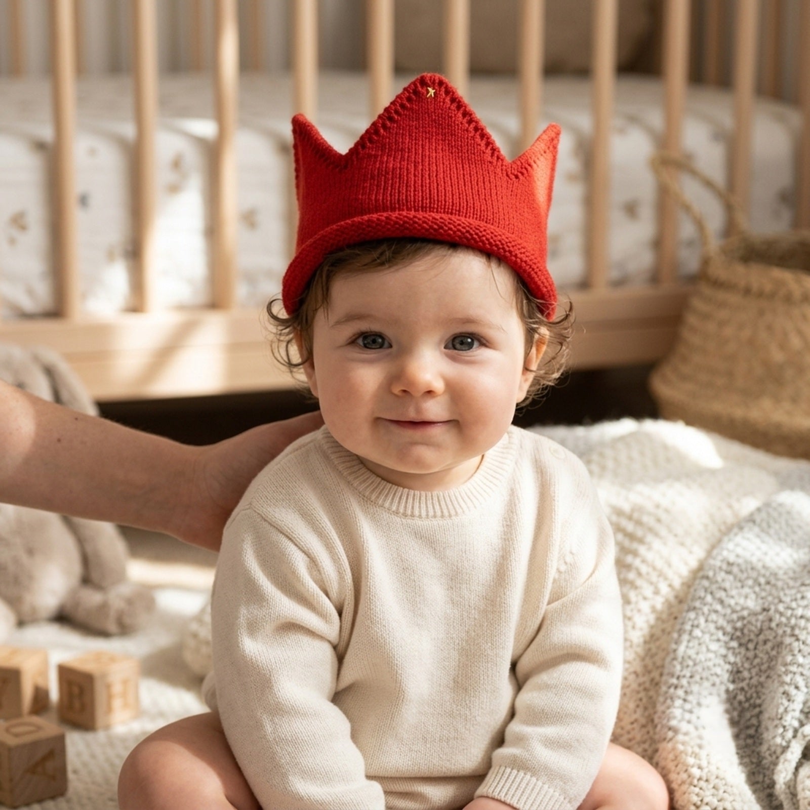 Wrapables Baby Boy & Girl Birthday Party Knitted Crown Headband Beanie Cap Hat