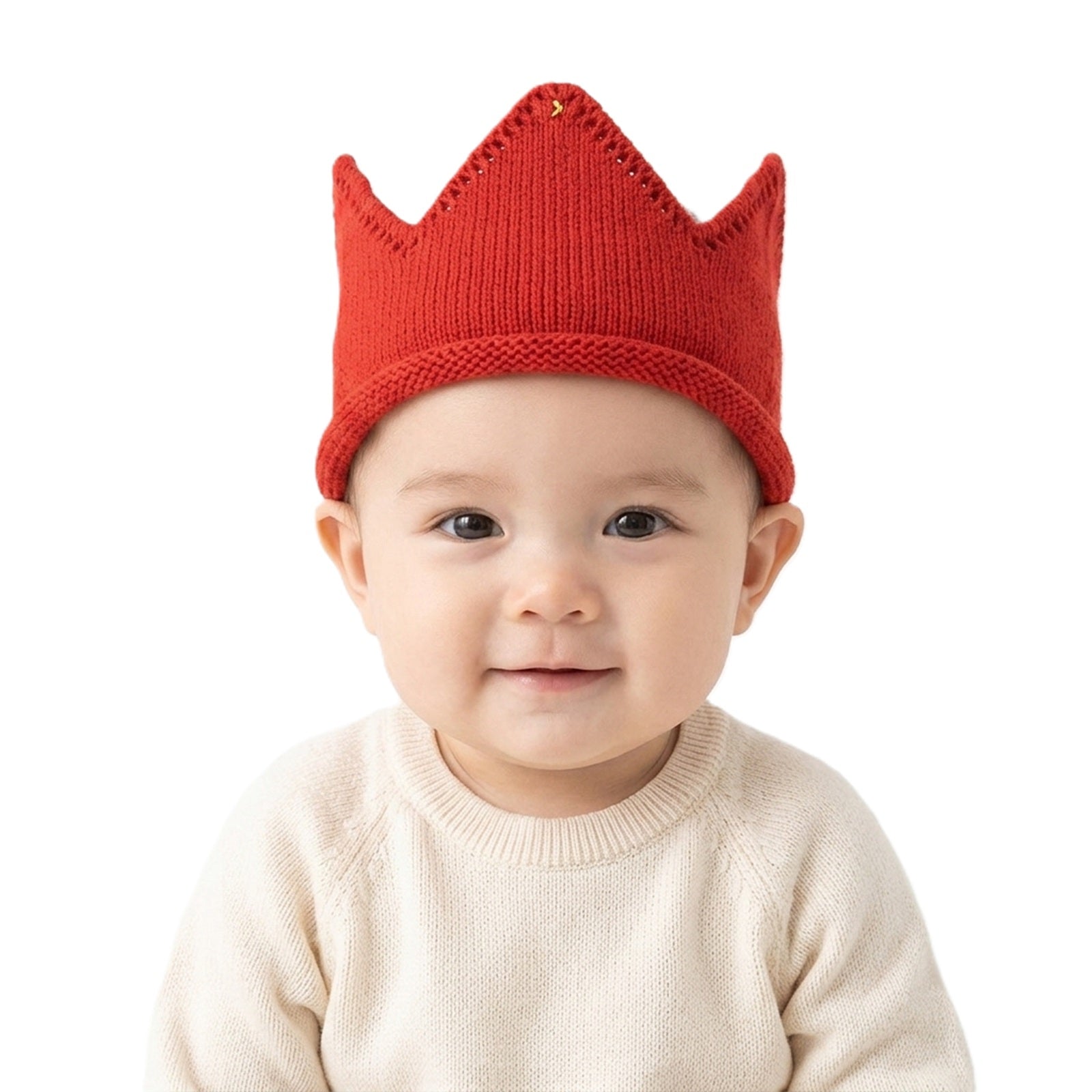 Wrapables Baby Boy & Girl Birthday Party Knitted Crown Headband Beanie Cap Hat