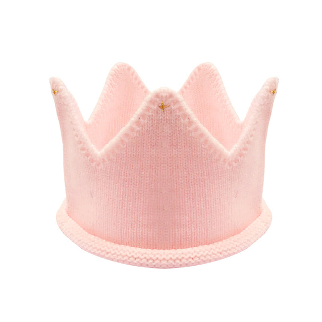 Wrapables Baby Boy & Girl Birthday Party Knitted Crown Headband Beanie Cap Hat, Pink