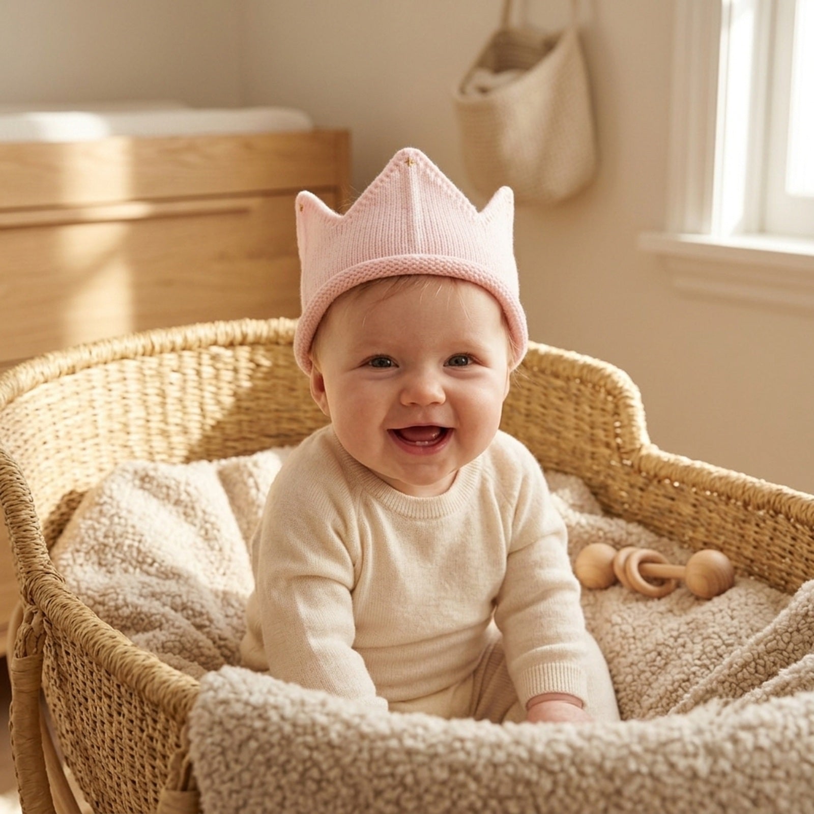 Wrapables Baby Boy & Girl Birthday Party Knitted Crown Headband Beanie Cap Hat
