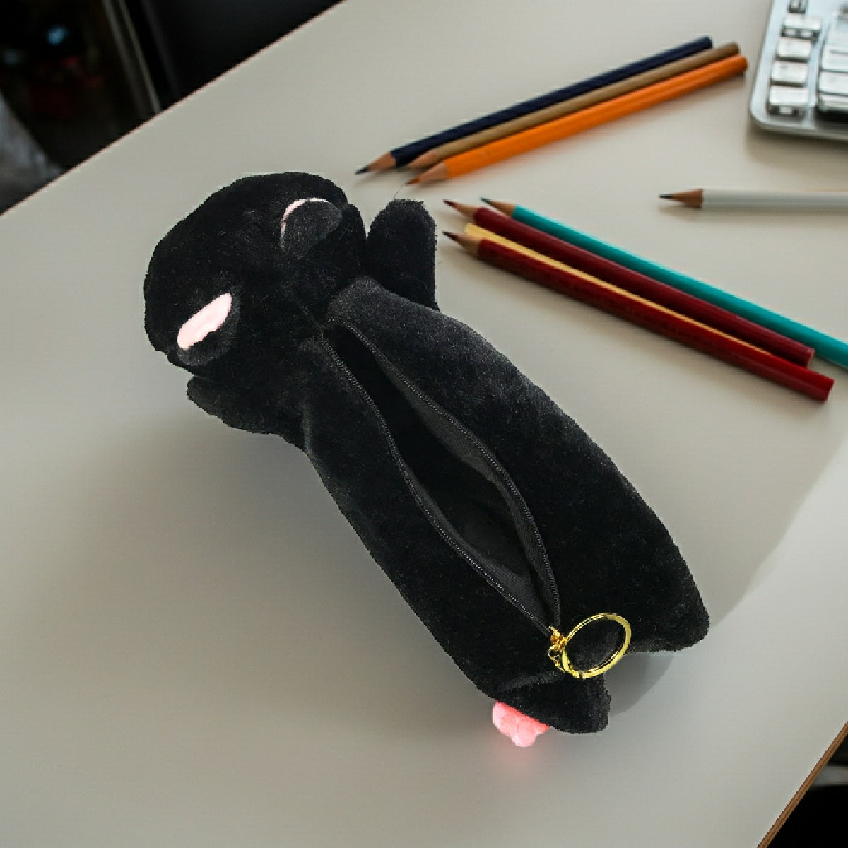 Wrapables Cute Cat Pouch Plush Pencil Case