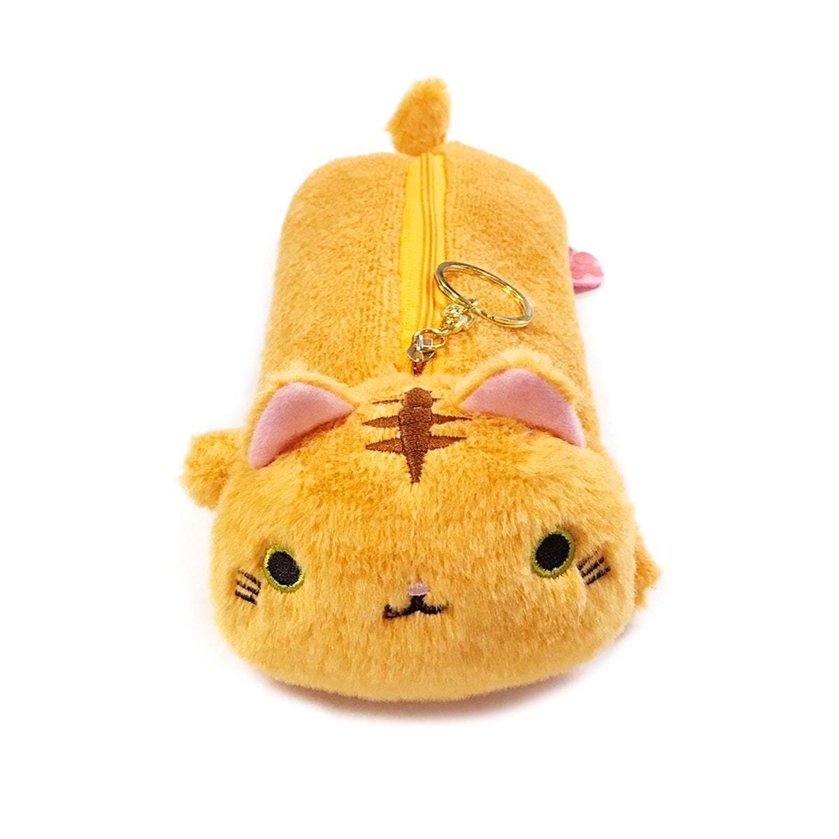 Wrapables Cute Cat Pouch Plush Pencil Case, Tabby