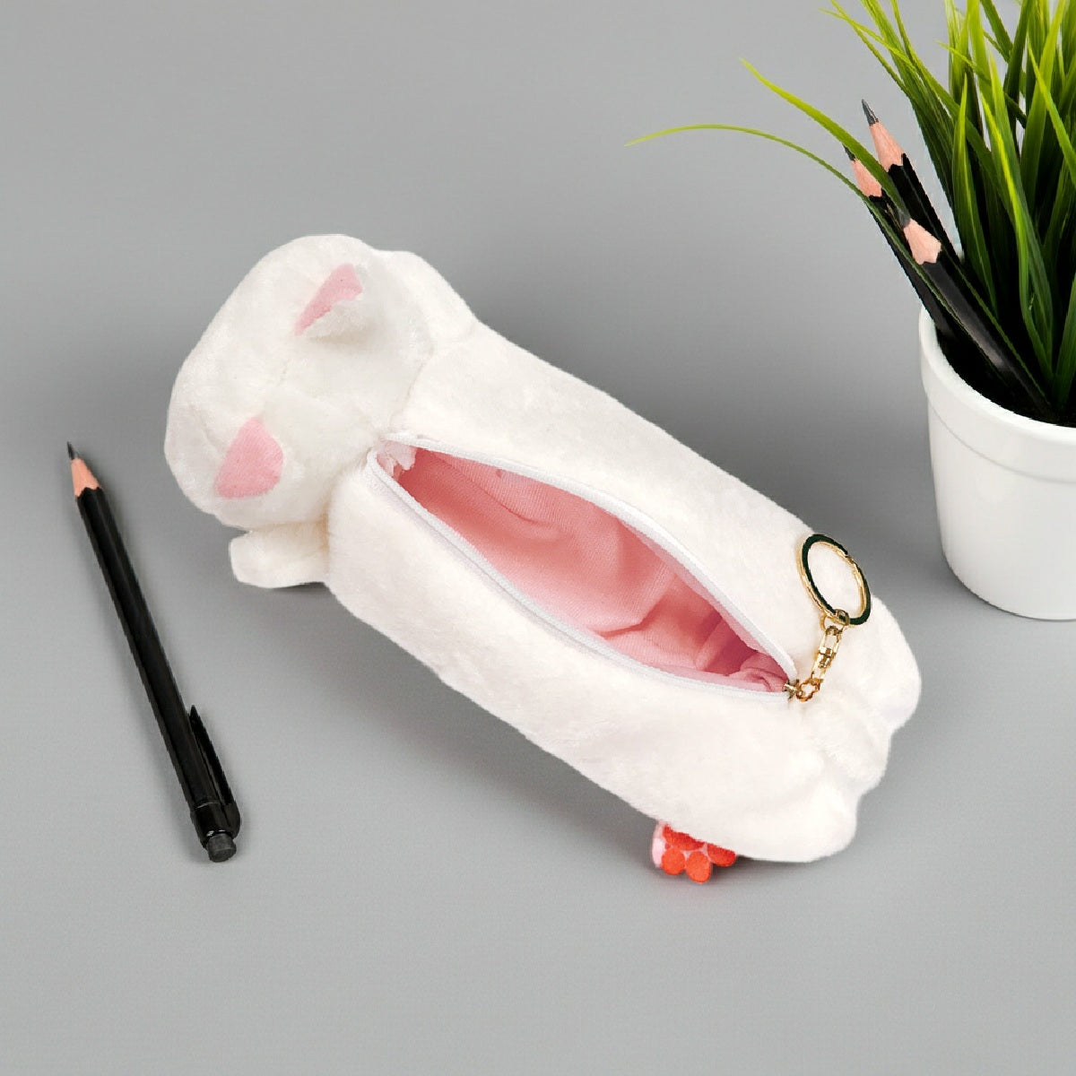 Wrapables Cute Cat Pouch Plush Pencil Case