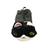 Wrapables Cute Cat Pouch Plush Pencil Case, Black and White