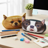 Wrapables Dog Face Zippered Pencil Case (Set of 2)