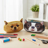 Wrapables Dog Face Zippered Pencil Case (Set of 2)