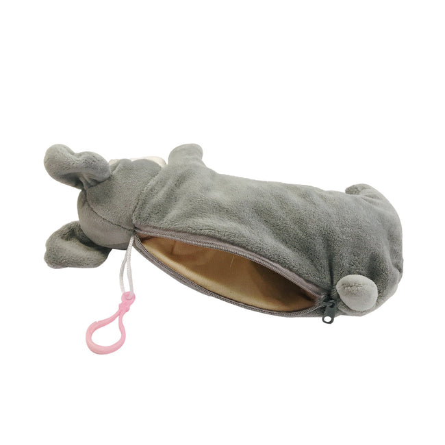 Wrapables Cute Puppy Pouch Plush Pencil Case, Schnauzer