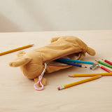 Wrapables Cute Puppy Pouch Plush Pencil Case, Gold Retriever