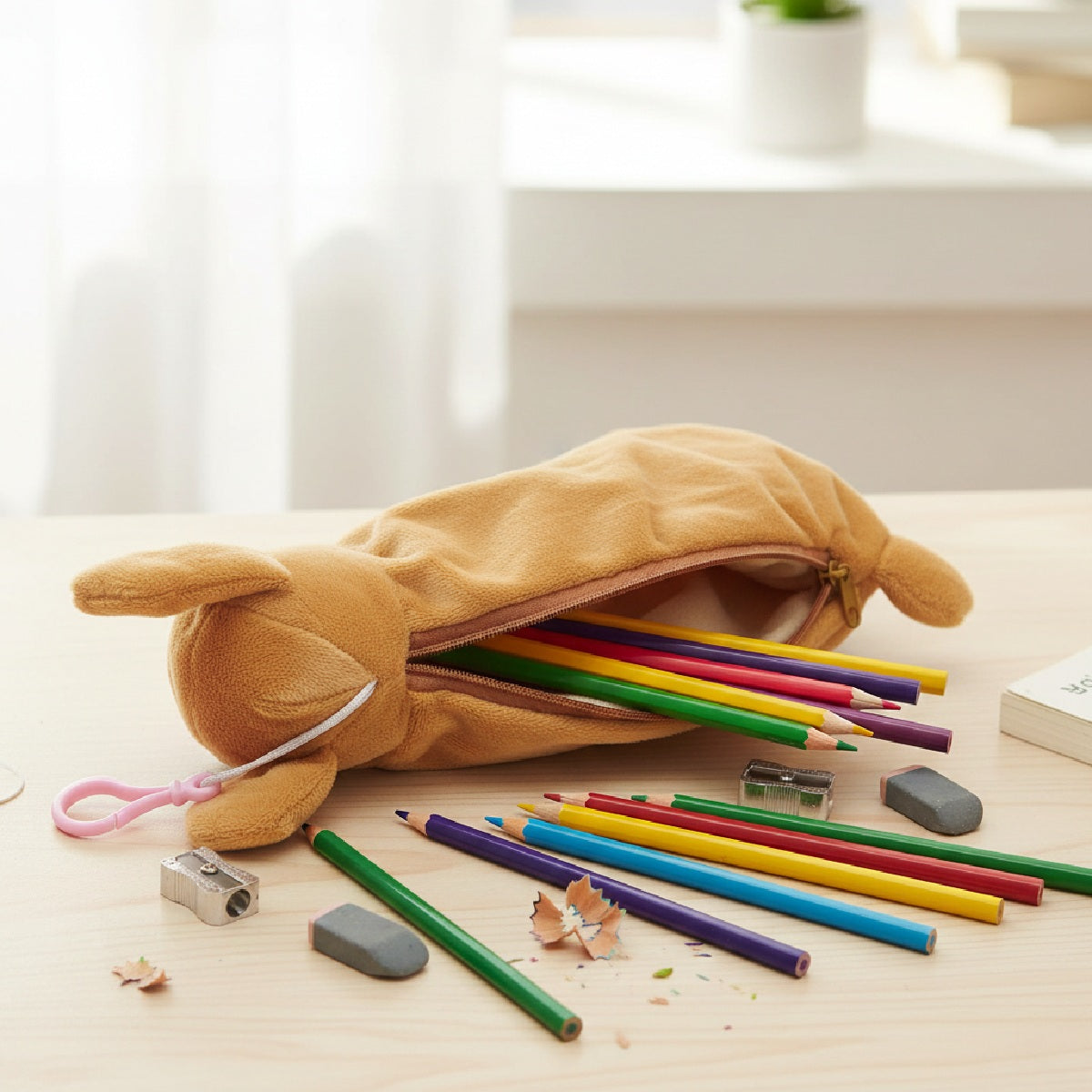 Wrapables Cute Puppy Pouch Plush Pencil Case
