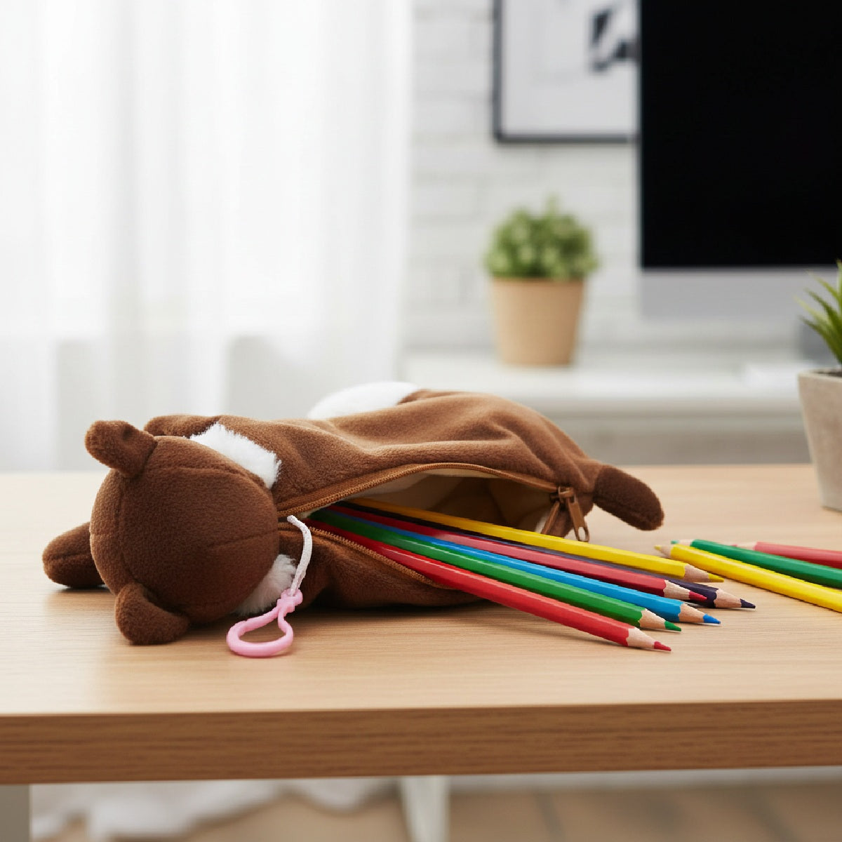 Wrapables Cute Puppy Pouch Plush Pencil Case