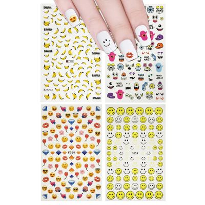 Wrapables 4 Sheets Nail Stickers Nail Art Set