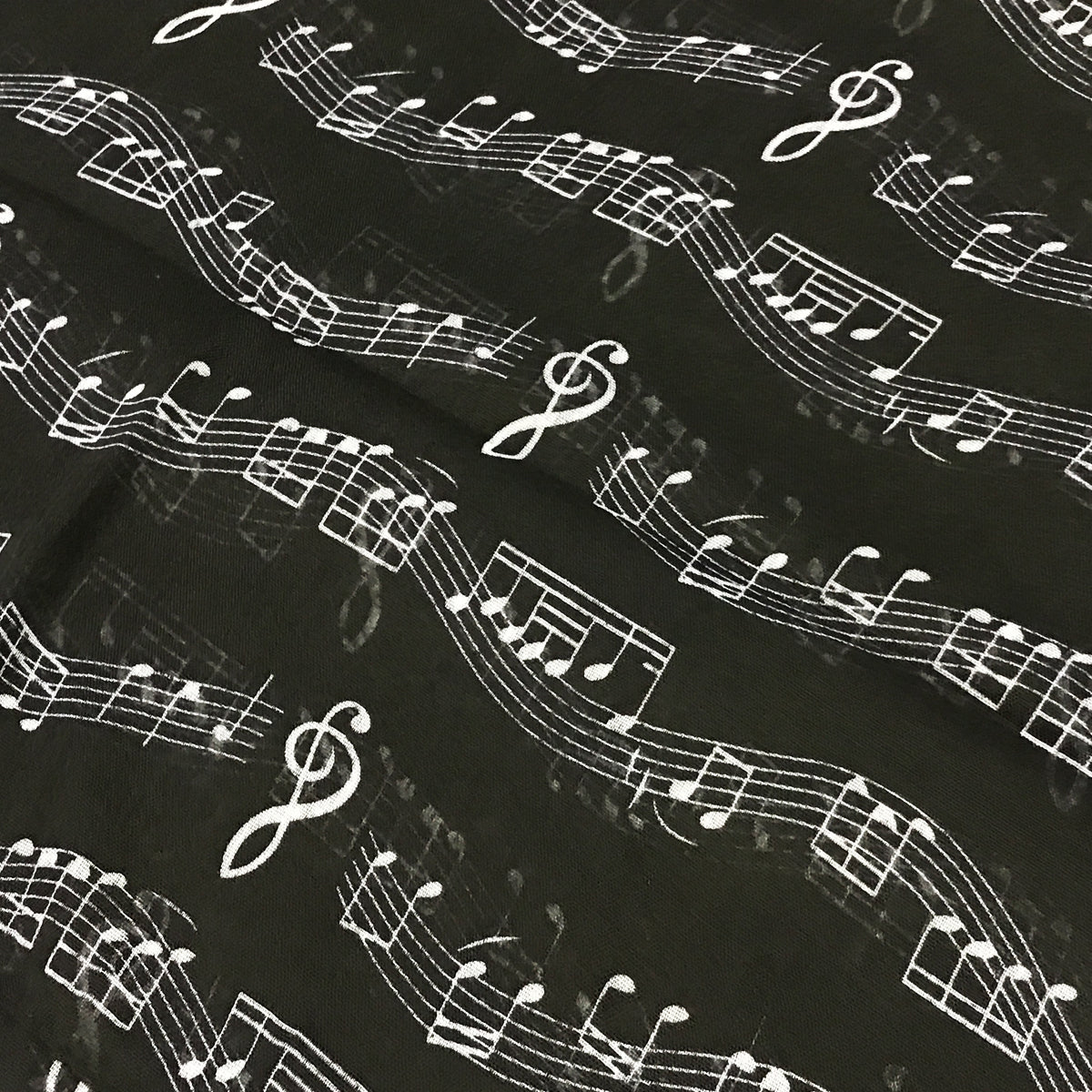 Wrapables Lightweight Musical Notes Infinity Scarf, Black