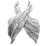 Wrapables Lightweight Musical Notes Infinity Scarf, White
