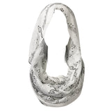 Wrapables Lightweight Musical Notes Infinity Scarf, White
