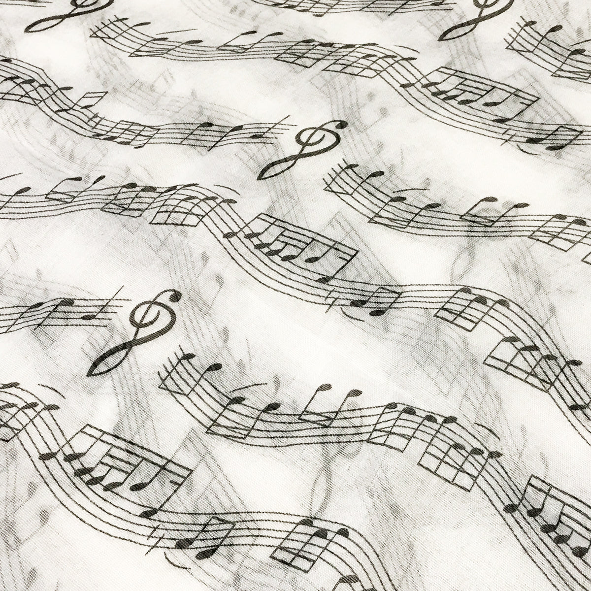 Wrapables Lightweight Musical Notes Infinity Scarf, White