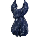 Wrapables Lightweight Musical Notes Infinity Scarf, Blue