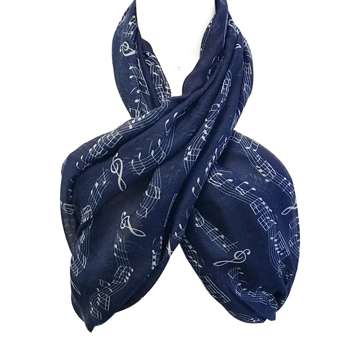 Wrapables Lightweight Musical Notes Infinity Scarf, Blue