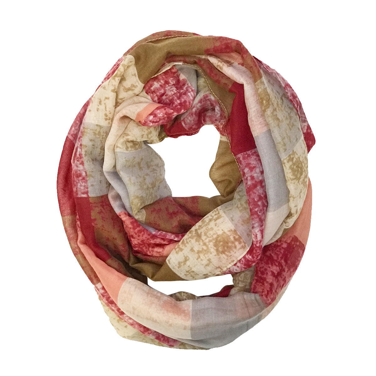 Wrapables Lightweight Infinity Scarf, Red Square