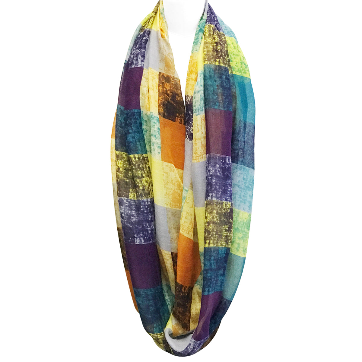 Wrapables Lightweight Infinity Scarf, Multicolor Square